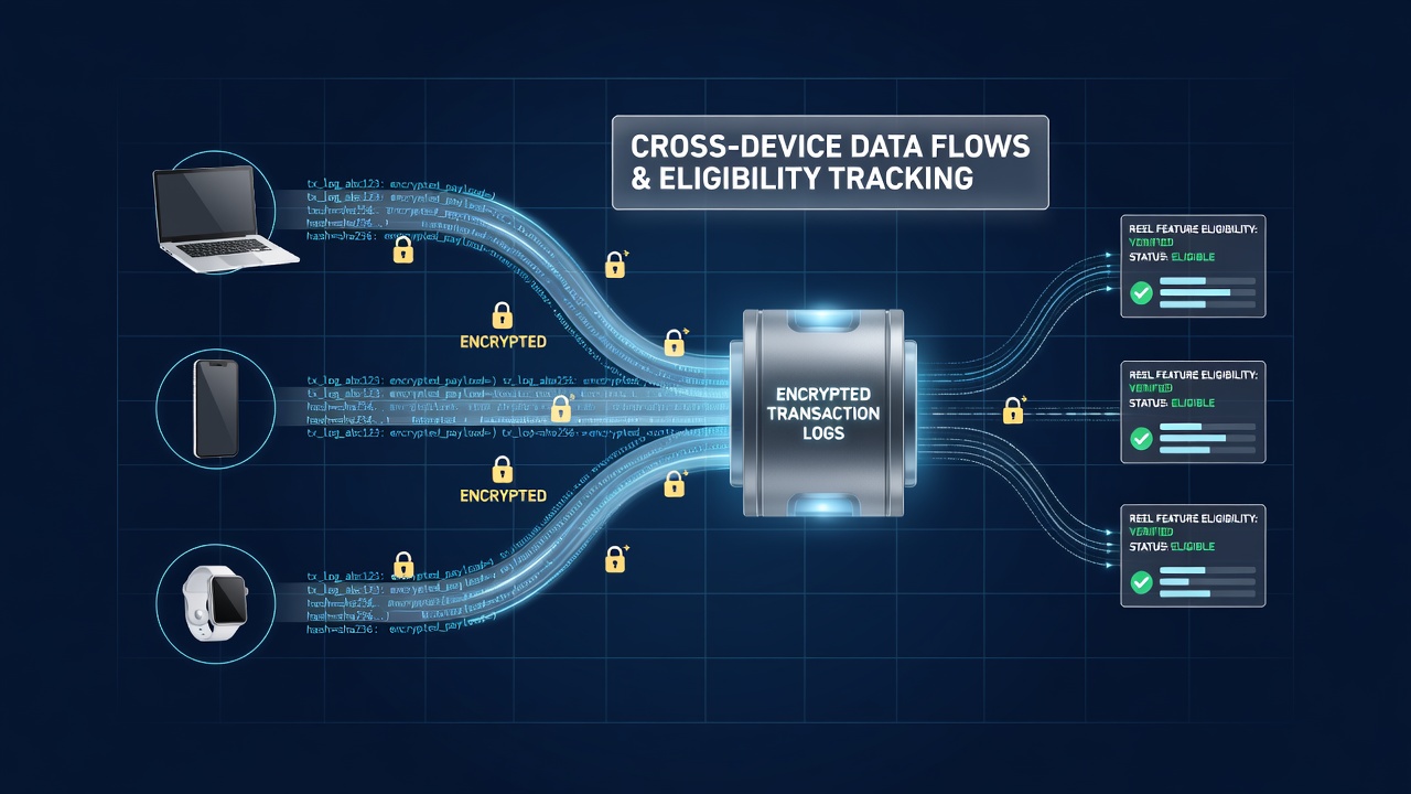 Mobiele interface met tracking van wager markets en reel features via versleutelde logs