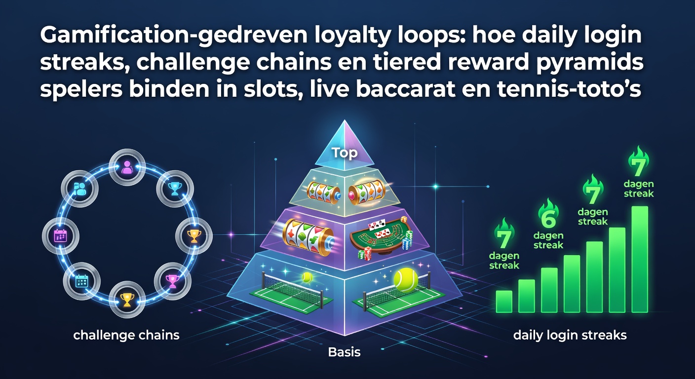 Grafische weergave van loyalty loops met streaks, chains en reward pyramids in casino-apps, slots en sportweddenschappen
