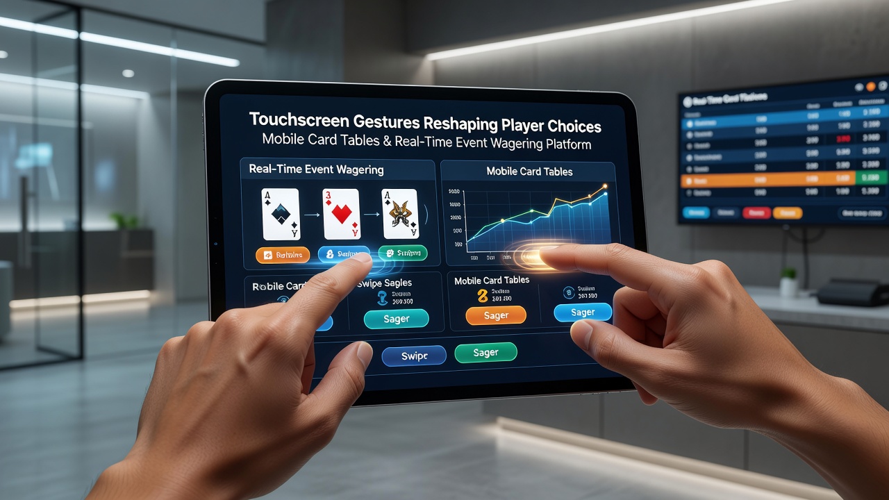 Real-time evenementenweddenschappen met touchscreen gebaren op mobiele apparaten
