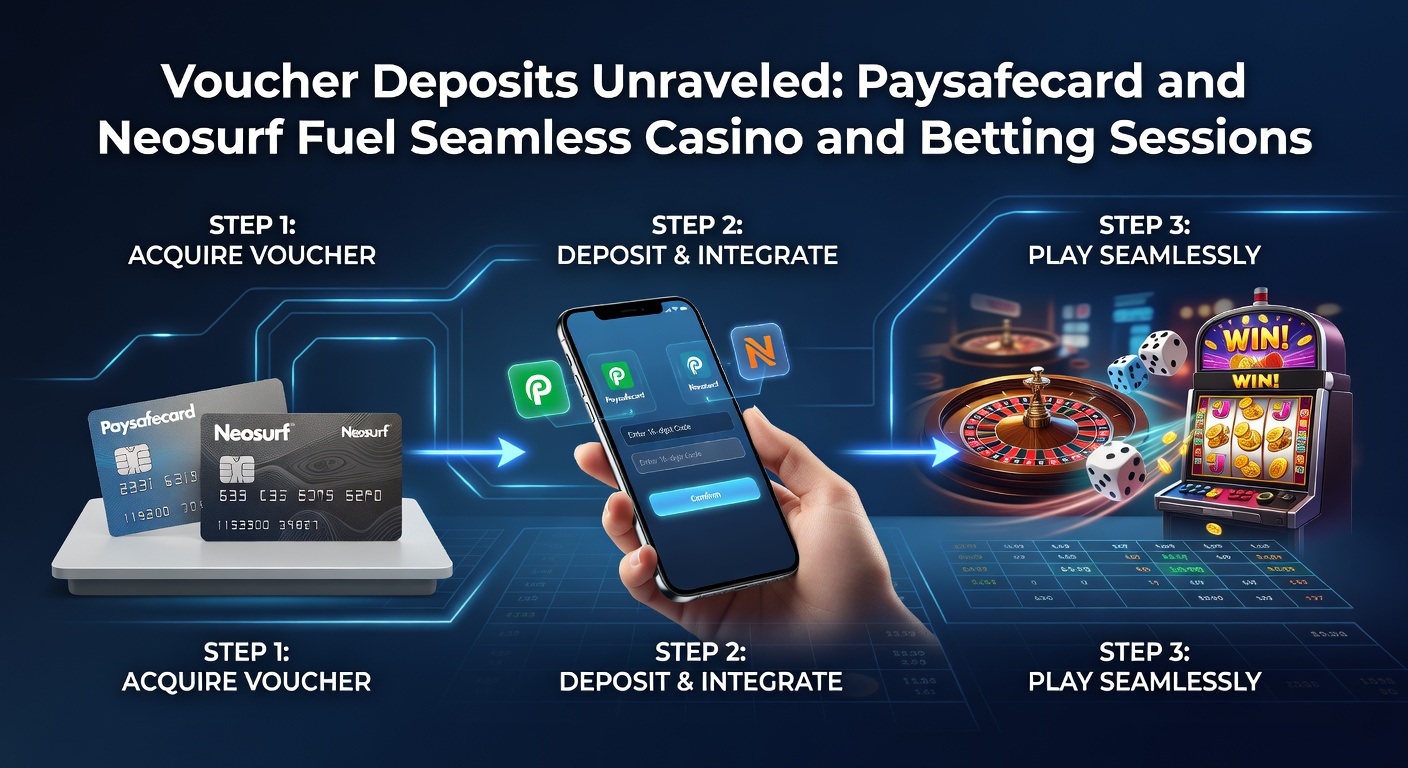 Neosurf voucher kaart naast een smartphone met open betting app, illustrerend snelle en veilige deposito's voor live casino actie